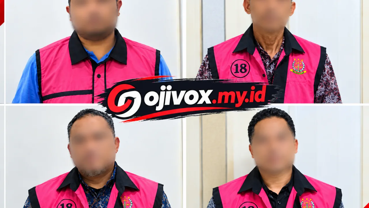 Blurred Portraits In Magenta Vests